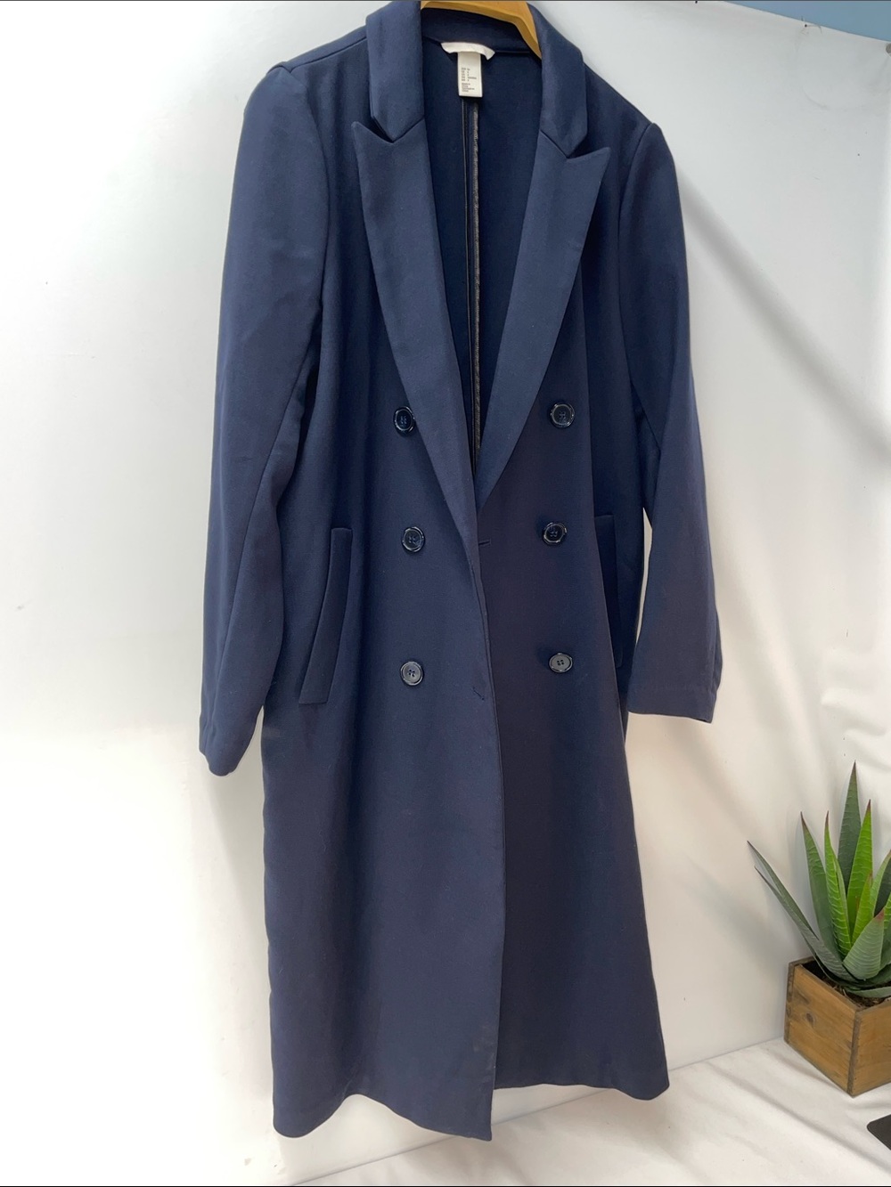 H&M WOMENS DOUBLE BREASTED LONG COAT FTL-05-060 - Picture 8 of 8